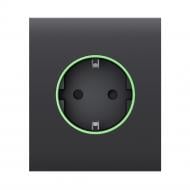 Панель центральна Ajax CenterCover (smart) [type F] graphite для вбудованої розетки Outlet Jeweller сірий