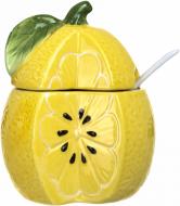 Емкость Fiora Lemon с крышкой и ложкой 10x9, 2x12, 5 см