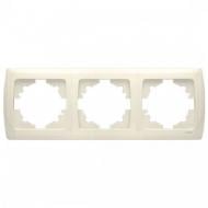 Рамка трехместная Viko Carmen горизонтальная крем 90572103