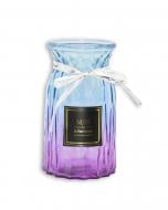 Ваза стеклянная CRYSTAL Crystal Nicole 18 см омбре розово-синяя 18 см 83000117/1_YBCG-MT-117