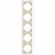 Рамка пятиместная Viko Carmen вертикальная крем 90571005