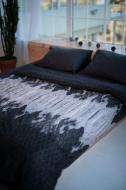 Комплект постельного белья by Andre TAN Розкішна ніч 1,5 бело-черно-серый SoundSleep