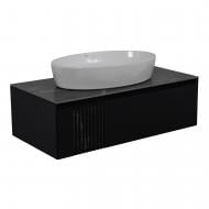 Тумба подвесная Aqua Rodos MANHATTAN (антрацит мат) со столешницей КР Namibia Black 100 см и умывальником One 67 см Тумба подвесная Aqua Rodos MANHATTAN (антрацит мат) со столешницей КР Namibia Black 100 см и умывальником One 67 см