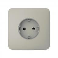 Панель фронтальна бічна Ajax SoloCover (basic) [type F] для вбудованої розетки оливковий