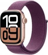 Смарт-годинник Apple Watch Series 10 GPS 42mm Rose Gold Aluminium Case with Plum Sport Loop (MWWK3QH/A)