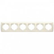 Рамка шестиместная Viko Carmen горизонтальная крем 90572106