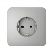 Панель фронтальна бічна Ajax SoloCover (basic) [type F] fog для вбудованої розетки сірий