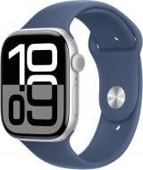 Смарт-часы Apple Watch Series 10 GPS 46mm silver Aluminium Case with Denim Sport Band M/L (MWWM3QH/A)