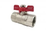 Кран шаровой ASCO Nickel PRO 1/2" ВВ PN40 красная бабочка ASCO 1/26