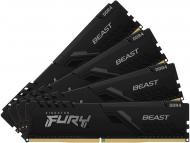 Оперативна пам'ять Kingston DDR4 SDRAM 64 GB (4x16GB) 2666 MHz (KF426C16BB1K4/64) FURY Beast Black Оперативна пам'ять Kingston DDR4 SDRAM 64 GB (4x16GB) 2666 MHz (KF426C16BB1K4/64) FURY Beast Black