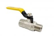 Кран шаровой ASCO Nickel PRO 1/2" ЗВ PN20 желтая ручка ASCO 1/24