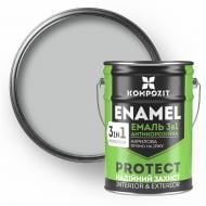 Эмаль Kompozit антикоррозийная 3 в 1 серебристый шелковистый мат 10 кг