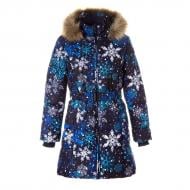 Пальто для девочки HUPPA Yacaranda р.110 темно-синий с принтом 12030030-14386-110