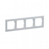Рамка четырехместная Legrand Suno универсальная алюминий 721514