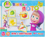Игра настольная Vladi Toys Маша и Медведь Вжик-ЛОТО с липучками VT2305-01