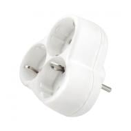 Тройник Viko с заземлением 3 гн. белый 90303000 Тройник Viko с заземлением 3 гн. белый 90303000