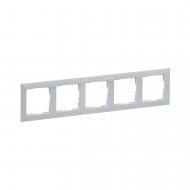 Рамка пятиместная Legrand Suno универсальная алюминий 721515