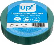 Изолента UP! (Underprice) ПВХ 0,13x15мм 25м зеленая ПВХ