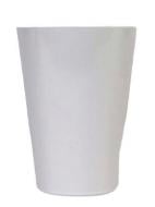 Кашпо для орхидей пластик Квадро 100 мм квадратный белый глянцевый