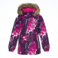Куртка для девочки HUPPA Loore р.134 бордовый с принтом 17970030-91834-134 