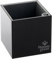 Горщик пластиковий Plastkon Flower Lover Cubico квадратний 0,7 л чорний