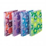 Папка пластиковая на 2 D-образных кольца А4 синий Summer flower A199-BL Comix