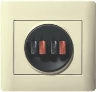 Аудио-розетка без заземления LXL Oscar с рамкой IP20 крем TL1129 Cream