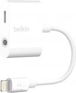 Переходник Belkin Lightning – Ligtning + 3.5 mm miniJack 0.1 м белый (F8J212btWHT) audio + power