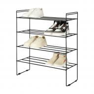 Підставка для взуття Fabrika HOME ART МАХ на 4 полиці 760x255x655 мм чорний (FK1076B)