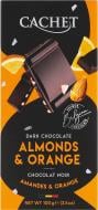 Шоколад Cachet 57% чёрный с миндалём и апельсином 100 г