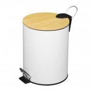 Відро з педаллю Fabrika BAMBOO 5 л Soft Close White (FK-SB3002W)