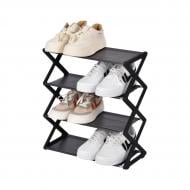 Підставка для взуття Fabrika HOME COMPACT на 4 полиці 420x185x495 мм чорний (FK-W4092)