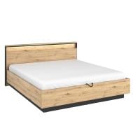 Кровать с подъемным механизмом FRISCO Квант 160x200 см дуб артизан/черный