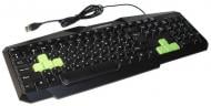 Клавиатура Esperanza Wired EGK201 Green USB (EGK201GUA) black/green