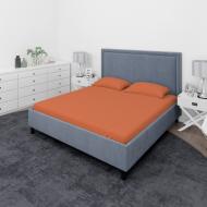 Простынь трикотажная на резинке 90x200 см мандарин Rigel