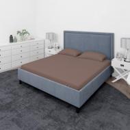 Простынь трикотажная на резинке 90x200 см коричневый Rigel