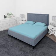 Простынь трикотажная на резинке 90x200 см светло-голубой Rigel