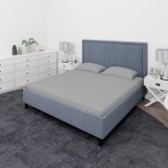 Простынь трикотажная на резинке 90x200 см светло-серый Rigel