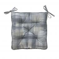 Подушка на стілець Paris Клітинка графіт 40х40 см La Nuit