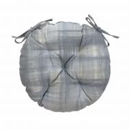 Подушка на стілець Paris Клітинка графіт D40 La Nuit