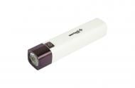 Ліхтарик MasterTool 3 режими 1W LED 80 lum/7000K/60 м/power bank/USB/Li-ion1200mAh/ABS WHITE (RX-8001) білий