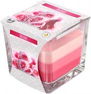 Свічка ароматична Bispol тришарова snk80-78 Троянда