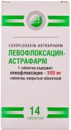 Левофлоксацин-Астрафарм №14 (7х2) таблетки 250 мг