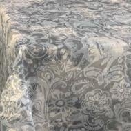 Скатертина PARIS Вензель графіт Ø 200 см La Nuit