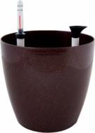 Вазон пластиковый Алеана МАТИЛЬДА с поливом 30x27,5 см круглый 15,8 л мокко