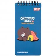 Блокнот YES 80x160 мм 60 лист. Line Friends Rest клетка 152201 Блокнот YES 80x160 мм 60 лист. Line Friends Rest клетка 152201