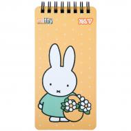 Блокнот YES 80x160 мм 60 лист. Miffy Flowers клетка 152204
