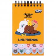 Блокнот YES 85x142 мм 60 лист. Line Friends Team 152160