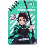 Блокнот YES 95x145 мм 60 арк. Demon Slayer Tanjiro лінія 152229
