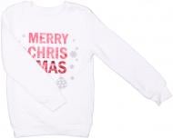Джемпер унісекс Фламінго Merry Christmas р.116 білий 817-804